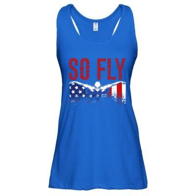 So Fly USA Swimming Team Sports Athlete US Swim Aquatic Ladies Essential Flowy Tank