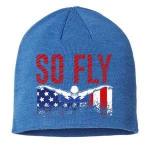 So Fly USA Swimming Team Sports Athlete US Swim Aquatic Sustainable Beanie