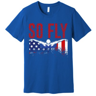 So Fly USA Swimming Team Sports Athlete US Swim Aquatic Premium T-Shirt