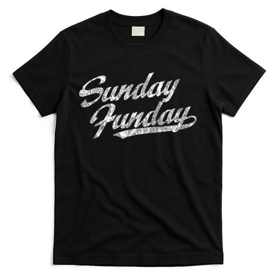 Sunday Funday Vintage Fun Day Sports Design Tee T-Shirt
