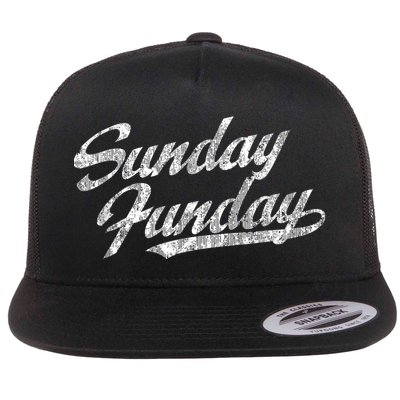 Sunday Funday Vintage Fun Day Sports Design Tee Flatbill Hat