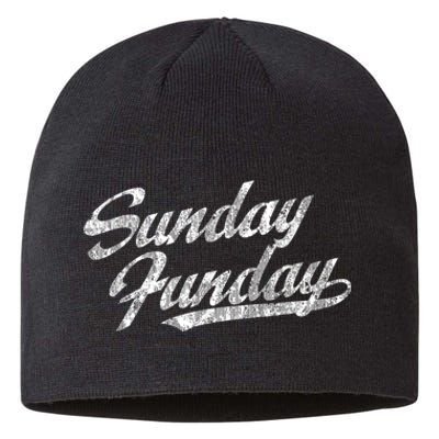 Sunday Funday Vintage Fun Day Sports Design Tee Sustainable Beanie