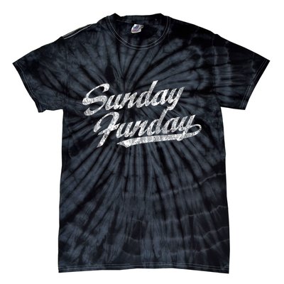 Sunday Funday Vintage Fun Day Sports Design Tee Tie-Dye T-Shirt