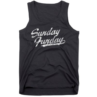 Sunday Funday Vintage Fun Day Sports Design Tee Tank Top