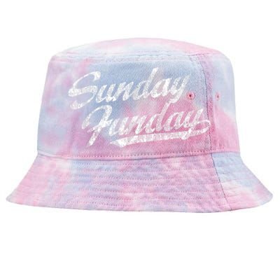 Sunday Funday Vintage Fun Day Sports Design Tee Tie-Dyed Bucket Hat