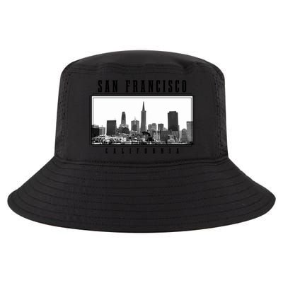 San Francisco Vintage Skyline California San Francisco Gift Cool Comfort Performance Bucket Hat