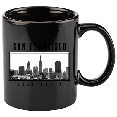 San Francisco Vintage Skyline California San Francisco Gift 11oz C Handle Ceramic Mug