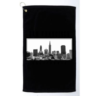 San Francisco Vintage Skyline California San Francisco Gift Golf Towel