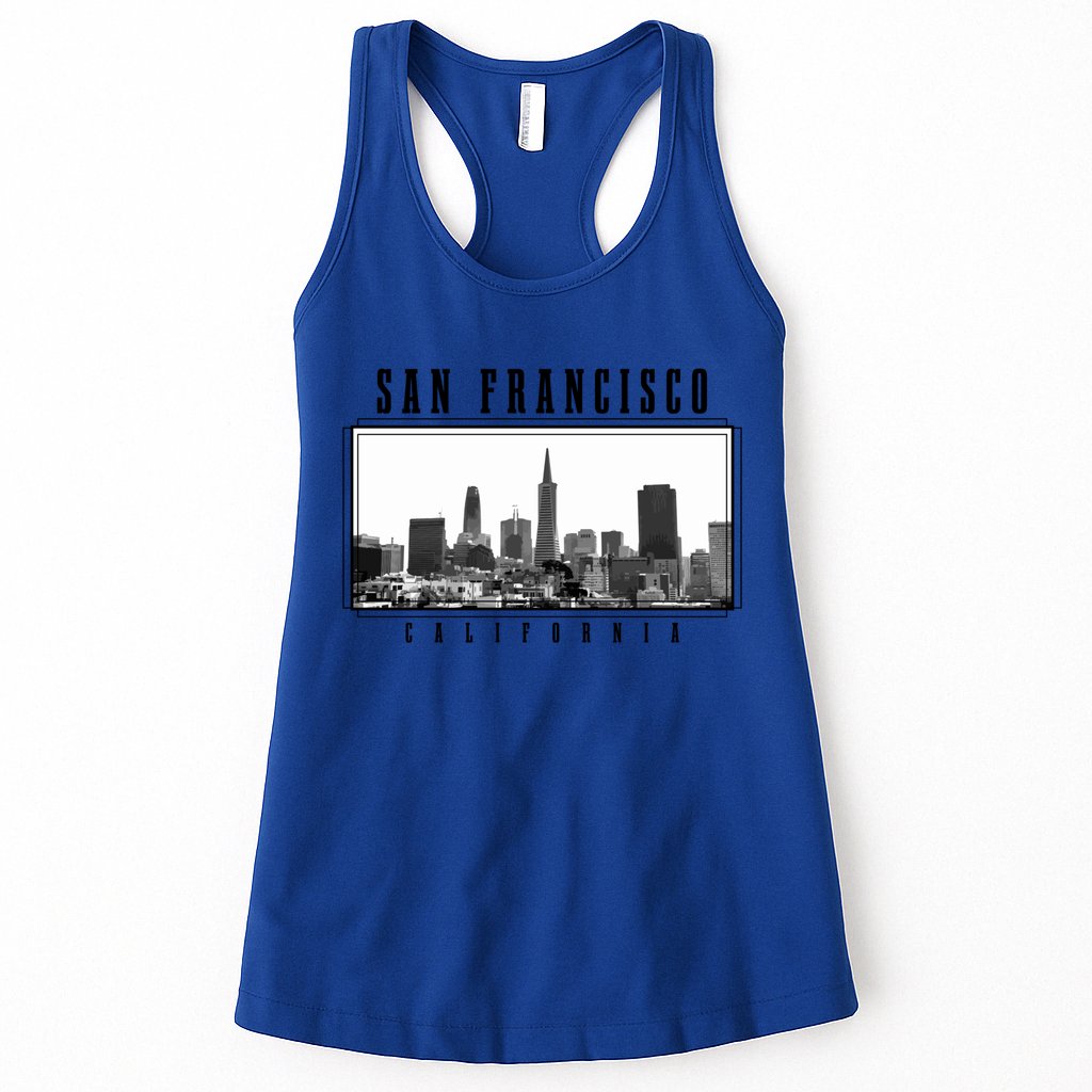 San Francisco Vintage Skyline California San Francisco Gift Womens Tank Top