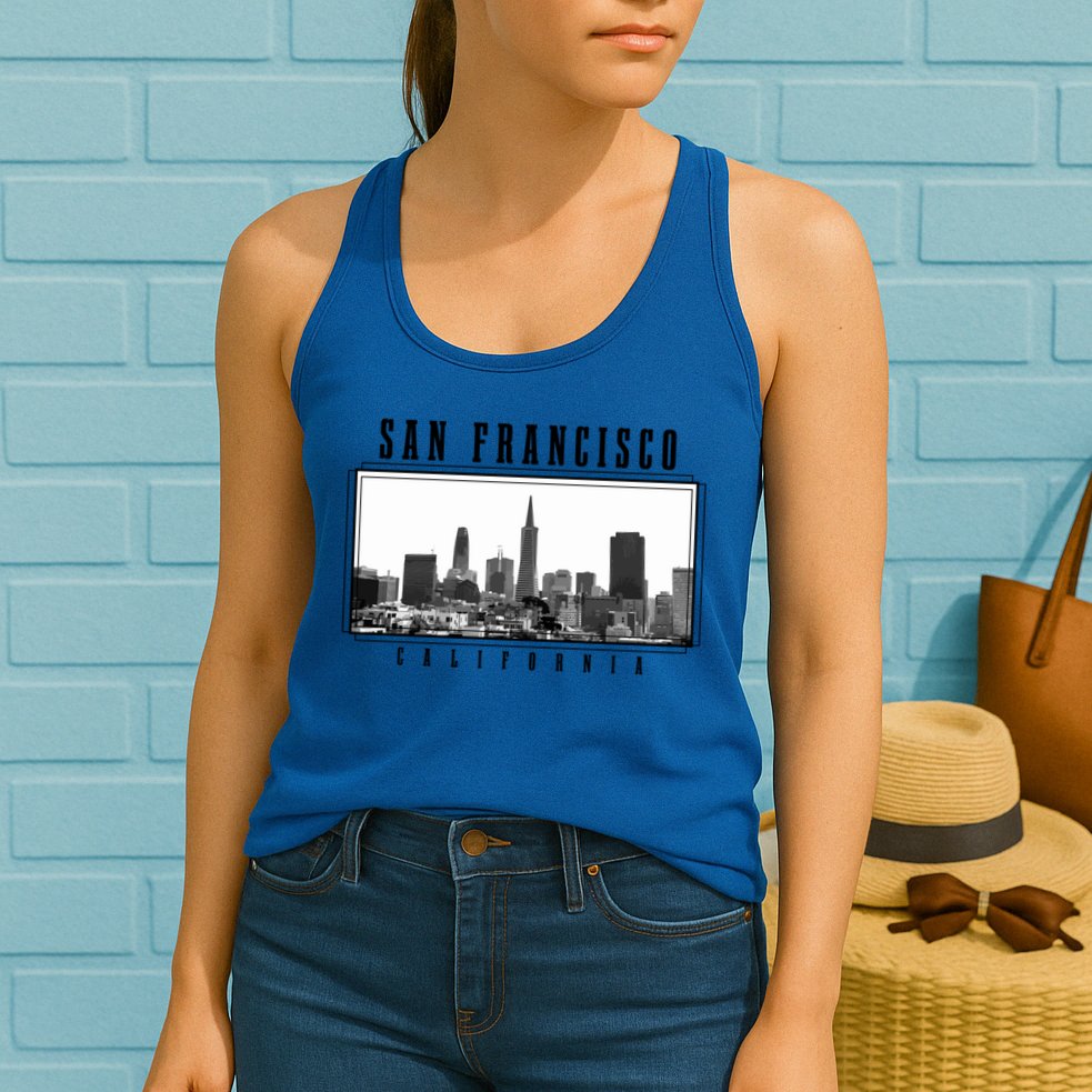 San Francisco Vintage Skyline California San Francisco Gift Womens Tank Top