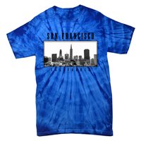 San Francisco Vintage Skyline California San Francisco Gift Tie-Dye T-Shirt