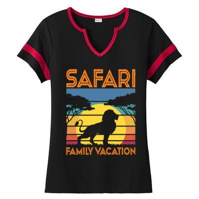 Safari Family Vacation Gift Ladies Halftime Notch Neck Tee