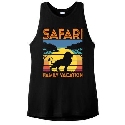 Safari Family Vacation Gift Ladies PosiCharge Tri-Blend Wicking Tank