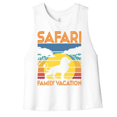 Safari Family Vacation Gift Women's Racerback Cropped Tank