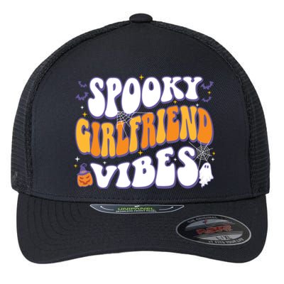 Spooky Friend Vibes Halloween Gift Flexfit Unipanel Trucker Cap