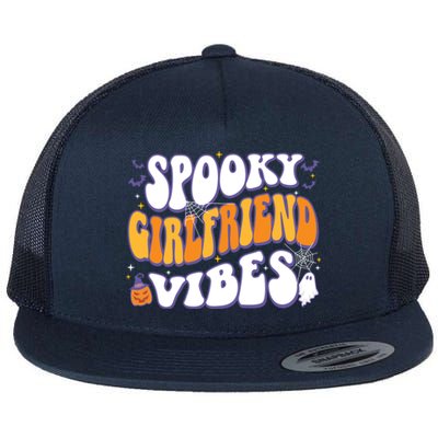 Spooky Friend Vibes Halloween Gift Flat Bill Trucker Hat