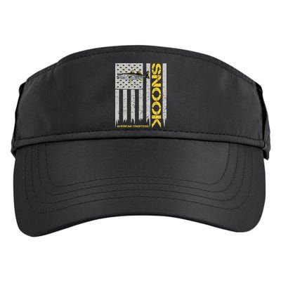 Snook Fisherman Vintage Style American Flag Snook Art Fish Adult Drive Performance Visor