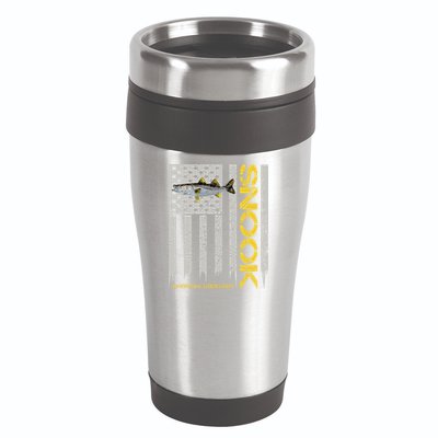 Snook Fisherman Vintage Style American Flag Snook Art Fish 16oz Travel Tumbler