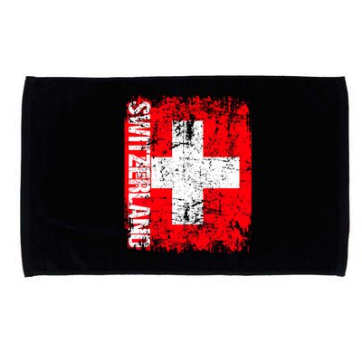 SWITZERLAND Flag Vintage Distressed SWISS Microfiber Hand Towel