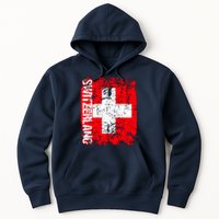 SWITZERLAND Flag Vintage Distressed SWISS Hoodie