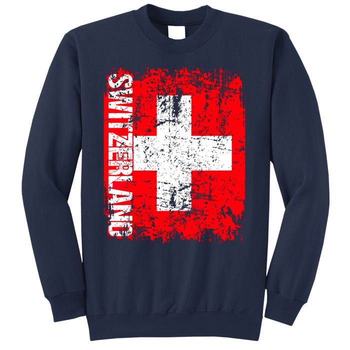 SWITZERLAND Flag Vintage Distressed SWISS Sweatshirt