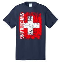 SWITZERLAND Flag Vintage Distressed SWISS Tall T-Shirt