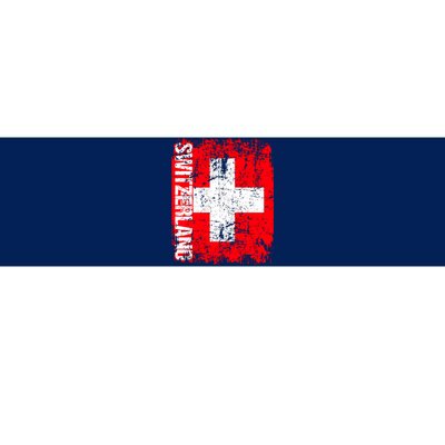 SWITZERLAND Flag Vintage Distressed SWISS Bumper Sticker