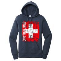 SWITZERLAND Flag Vintage Distressed SWISS Women's Pullover Hoodie