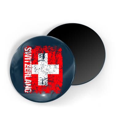 SWITZERLAND Flag Vintage Distressed SWISS Magnet