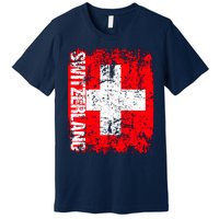 SWITZERLAND Flag Vintage Distressed SWISS Premium T-Shirt