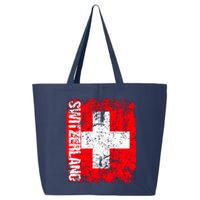 SWITZERLAND Flag Vintage Distressed SWISS 25L Jumbo Tote