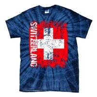 SWITZERLAND Flag Vintage Distressed SWISS Tie-Dye T-Shirt