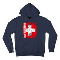 SWITZERLAND Flag Vintage Distressed SWISS Tall Hoodie