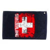 SWITZERLAND Flag Vintage Distressed SWISS Grommeted Golf Towel