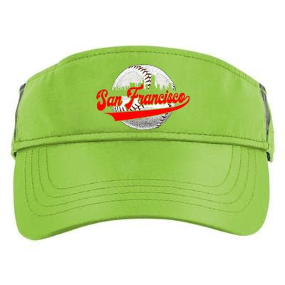 San Francisco Vintage Baseball Lover Retro Game Day Dad Mom Funny Gift Adult Drive Performance Visor