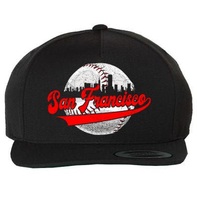 San Francisco Vintage Baseball Lover Retro Game Day Dad Mom Funny Gift Wool Snapback Cap