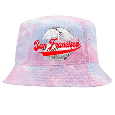 San Francisco Vintage Baseball Lover Retro Game Day Dad Mom Funny Gift Tie-Dyed Bucket Hat