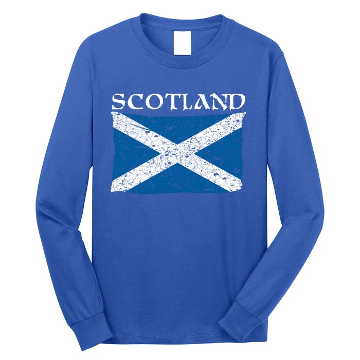 Scotland Flag Vintage Scottish Pride Teen Gift Cute Gift Long Sleeve Shirt