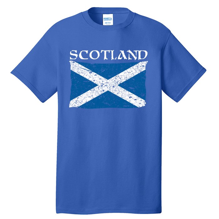 Scotland Flag Vintage Scottish Pride Teen Gift Cute Gift Tall T-Shirt