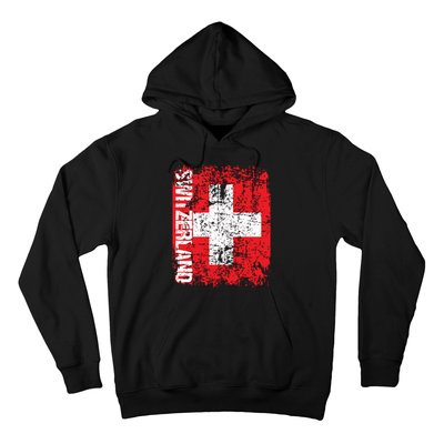 Switzerland Flag Vintage Distressed Swiss Hoodie