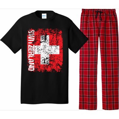 Switzerland Flag Vintage Distressed Swiss Pajama Set