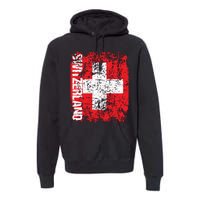 Switzerland Flag Vintage Distressed Swiss Premium Hoodie