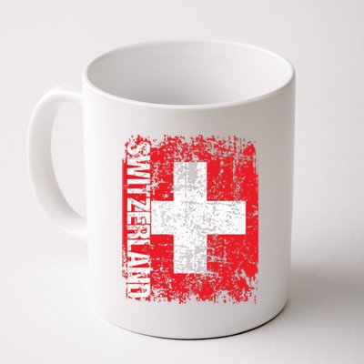 Switzerland Flag Vintage Distressed Swiss Coffee Mug