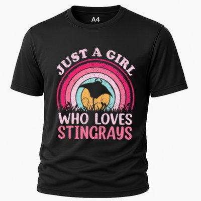 Stingray Fish Vintage Retro Just A Girl Who Loves Stingrays Performance Shirt