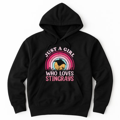 Stingray Fish Vintage Retro Just A Girl Who Loves Stingrays Hoodie
