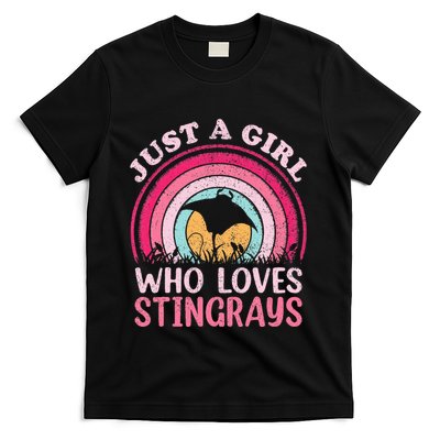 Stingray Fish Vintage Retro Just A Girl Who Loves Stingrays T-Shirt