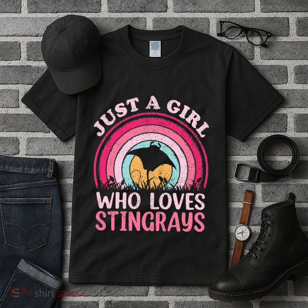 Stingray Fish Vintage Retro Just A Girl Who Loves Stingrays Tall T-Shirt