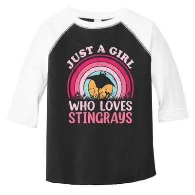 Stingray Fish Vintage Retro Just A Girl Who Loves Stingrays Toddler Fine Jersey T-Shirt