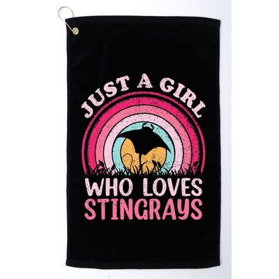 Stingray Fish Vintage Retro Just A Girl Who Loves Stingrays Golf Towel