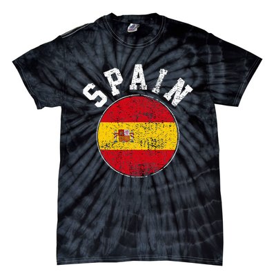 Spain Flag Vintage Tie-Dye T-Shirt